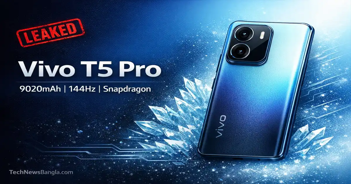 Vivo T5 Pro 9020mAh Battery 144Hz Display Snapdragon Leaked Specs