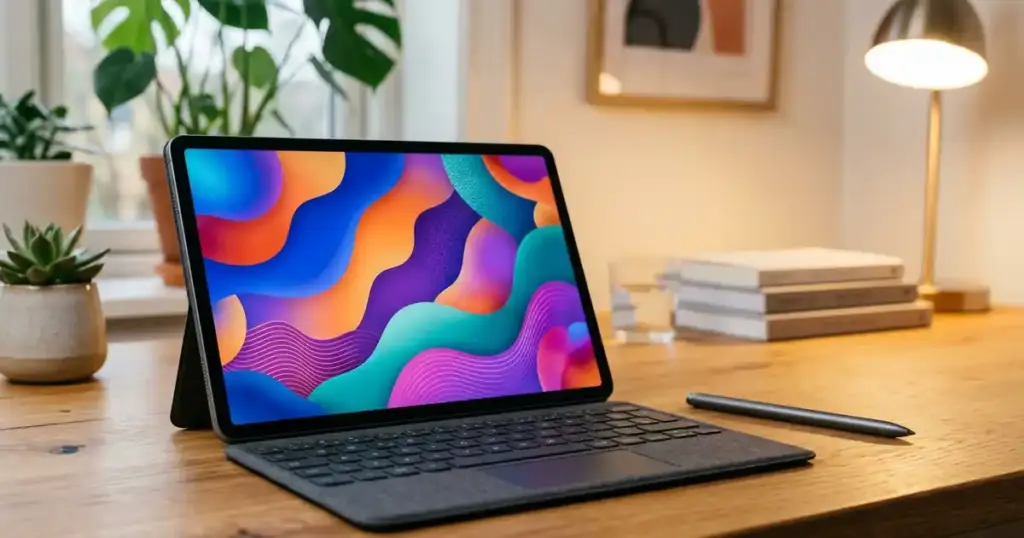 OnePlus Pad 4 ট্যাবলেট কিবোর্ড স্টাইলাস ডেস্কে