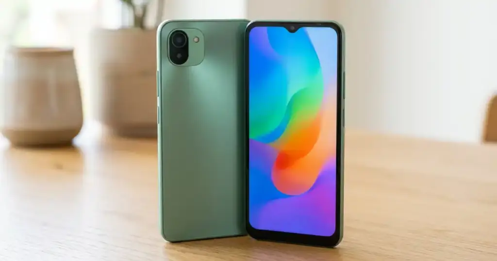 Redmi A5 4G বাজেট স্মার্টফোন ৫২০০mAh ৩২MP সবুজ রঙ