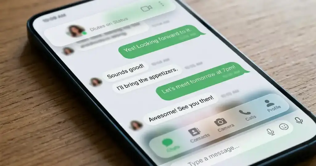WhatsApp Liquid Glass ডিজাইন ট্রান্সলুসেন্ট iOS রিডিজাইন
