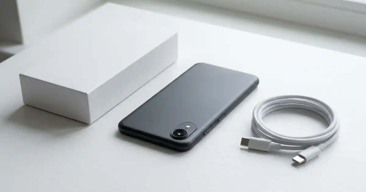 Honor Play 80 স্মার্টফোন বক্স ও USB-C কেবল সহ দেখা যাচ্ছে