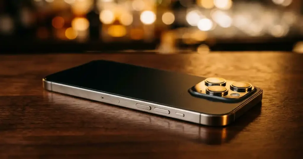 iPhone 17 Pro Max প্রিমিয়াম স্মার্টফোন টেবিলে রাখা দেখা যাচ্ছে