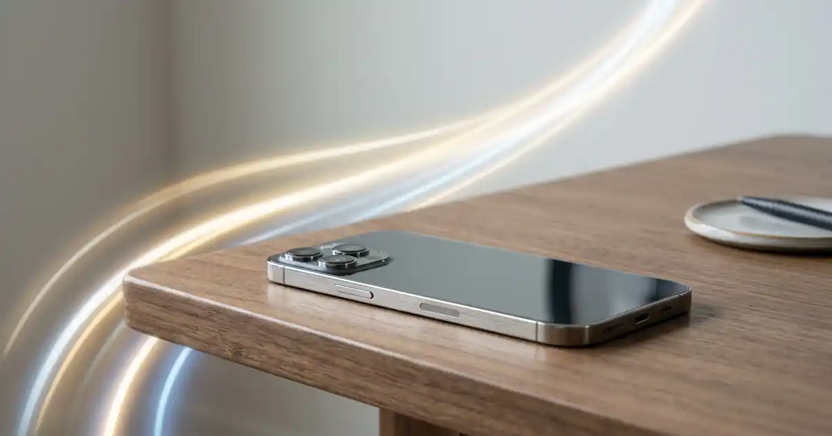 OnePlus 15R প্রিমিয়াম স্মার্টফোন ডেস্কে রাখা দেখা যাচ্ছে