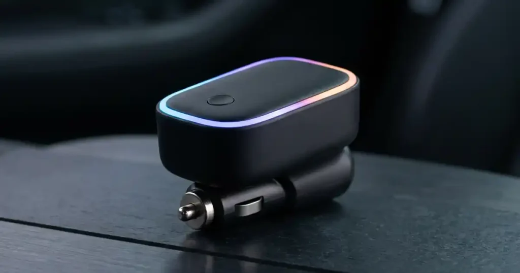 Portronics Tune Prime কার ইনফোটেইনমেন্ট গ্যাজেট ক্লোজআপ