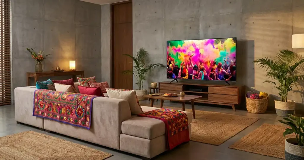 Samsung 43 ইঞ্চি QLED 4K স্মার্ট TV ₹5,500 কুপন ডিসকাউন্ট Amazon ২০২৬