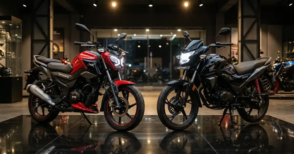 TVS Raider 125 vs Honda SP 125 তুলনা দাম মাইলেজ ফিচার ভারত ২০২৬