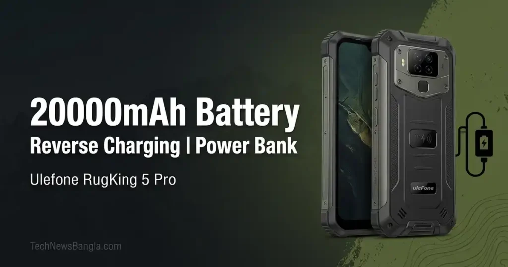 Ulefone RugKing 5 Pro 20000mAh Battery Reverse Charging Power Bank