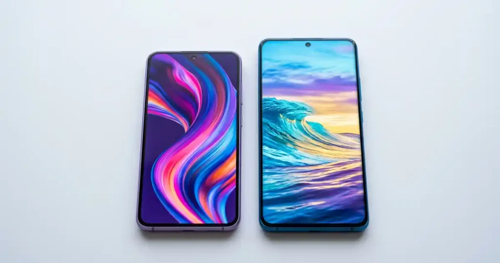 Vivo V70 FE ও Vivo V70 স্মার্টফোন পাশাপাশি তুলনা