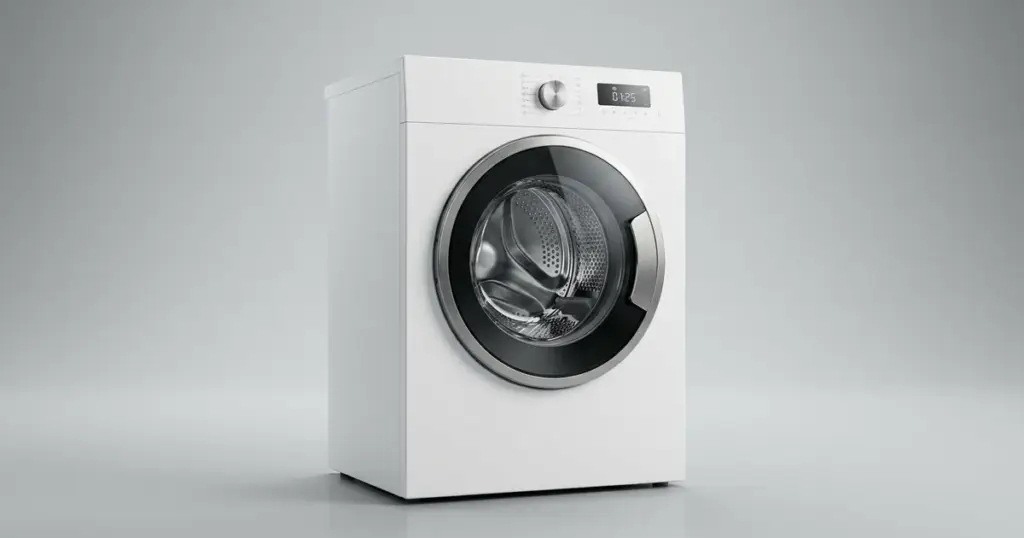 Xiaomi Mijia ১২kg আল্ট্রা-স্লিম ফ্রন্ট-লোড ওয়াশিং মেশিন — সাদা ম্যাট বডি, ক্রোম রিম গ্লাস ডোর, মিনিমালিস্ট কন্ট্রোল প্যানেল ও স্টেইনলেস স্টিল ড্রাম দৃশ্যমান, পরিবার-সাইজ ১২ কিলোগ্রাম ক্যাপাসিটি সহ পাতলা ডেপথ ডিজাইন ভারতীয় শহুরে অ্যাপার্টমেন্টের জন্য আদর্শ