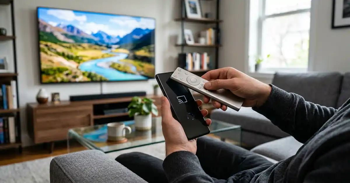 Xiaomi Bluetooth Remote 2 Pro দিয়ে ফোন থেকে টিভিতে NFC স্ক্রিন কাস্ট করা হচ্ছে