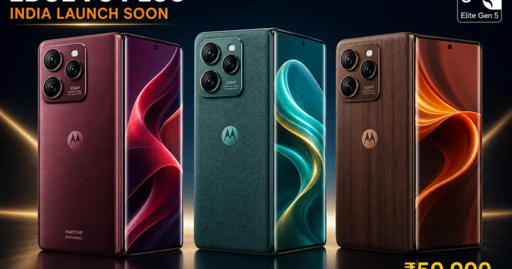 Motorola Edge 70 Plus / Edge 70 Pro+ ভারতে লঞ্চ — Pantone Walnut, Maroon ও Teal কালার অপশনে গ্লোবাল Moto X70 Air Pro ফোনের ভারতীয় ভ্যারিয়েন্ট, Snapdragon 8 Elite Gen 5 চিপসেট সহ