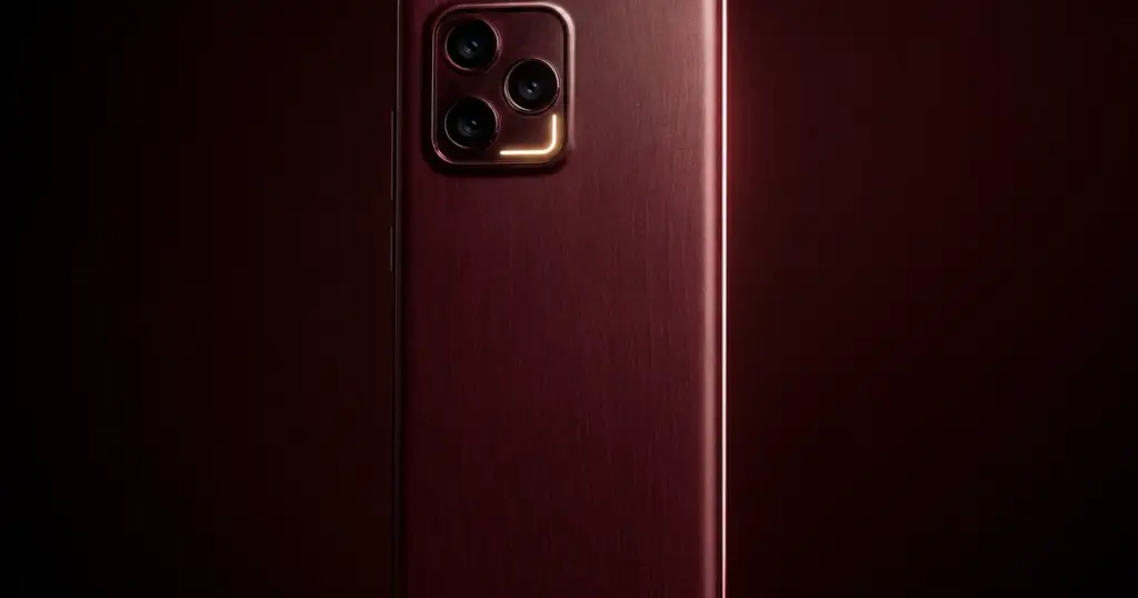 Motorola Edge 70 Pro+ টিজার: বারগান্ডি কার্ভড ব্যাক ও ট্রিপল ক্যামেরা মডিউল, স্টুডিও শট