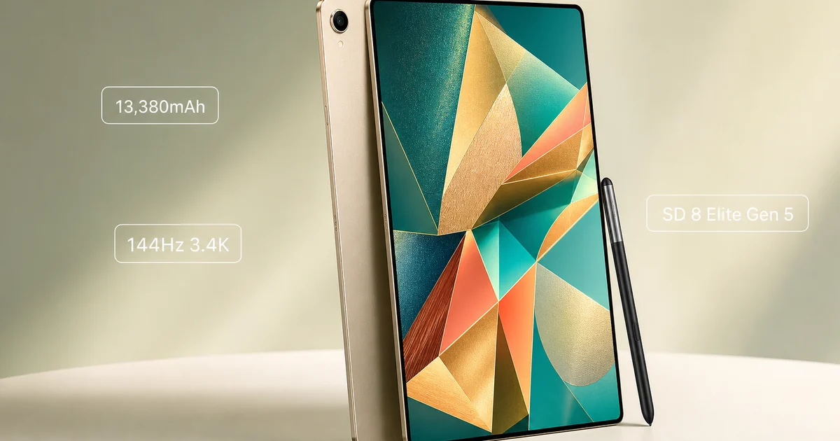 OnePlus Pad 4 ভারতে অফিসিয়াল লঞ্চ — Dune Glow রঙে ১৩.২ ইঞ্চি 3.4K 144Hz ডিসপ্লে, Snapdragon 8 Elite Gen 5 ও 13380mAh ব্যাটারি সহ