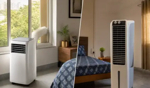 Portable AC vs Air Cooler: Cooling, cost, electricity—কোনটি কিনবেন? (India 2026)